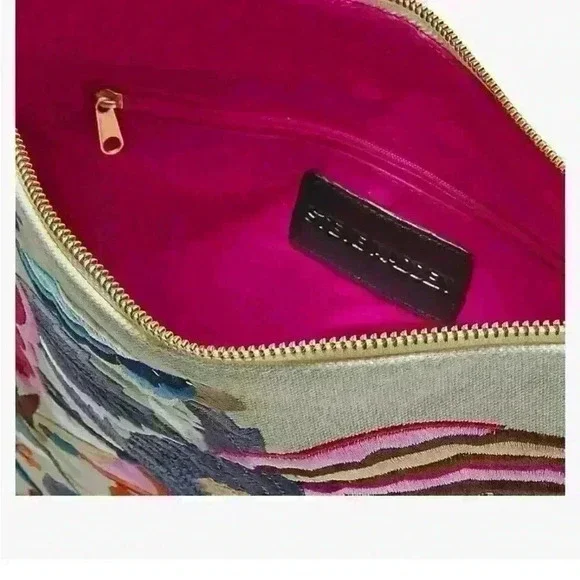 Steve Madden Breza Colorful Embroidered Large Clutch Crossbody, Natural/Multi - Picture 5 of 10
